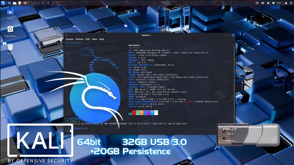 32GB BOOTABLE KALI LINUX INSTALL & LIVE USB 3.0