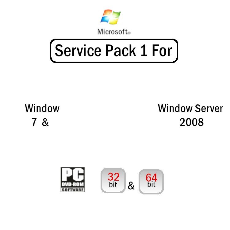 Microsoft Service Pack 1 for window 7 & window sever 2008 DVD disk