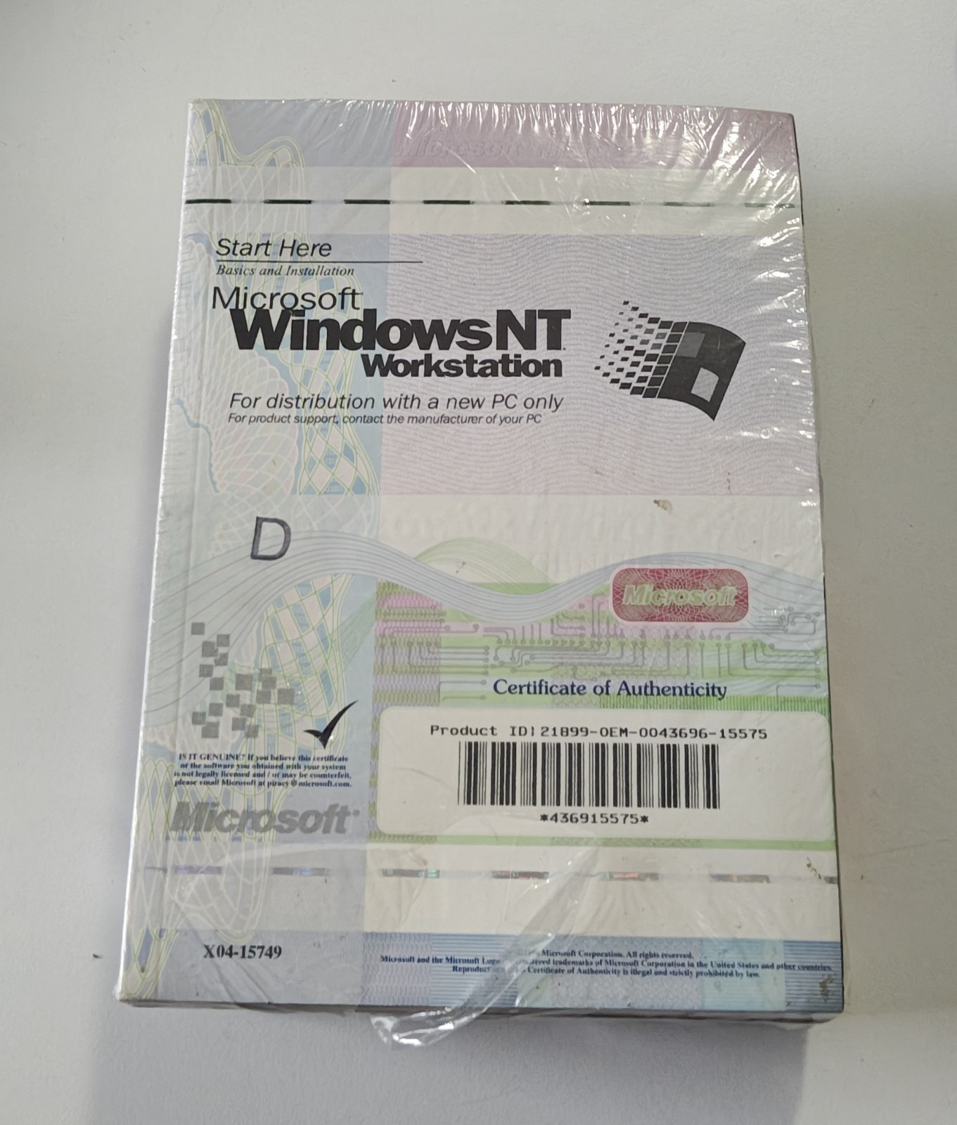 Windows NT Workstation Operating System Version 4.0 Service Pack 4 – Sealed