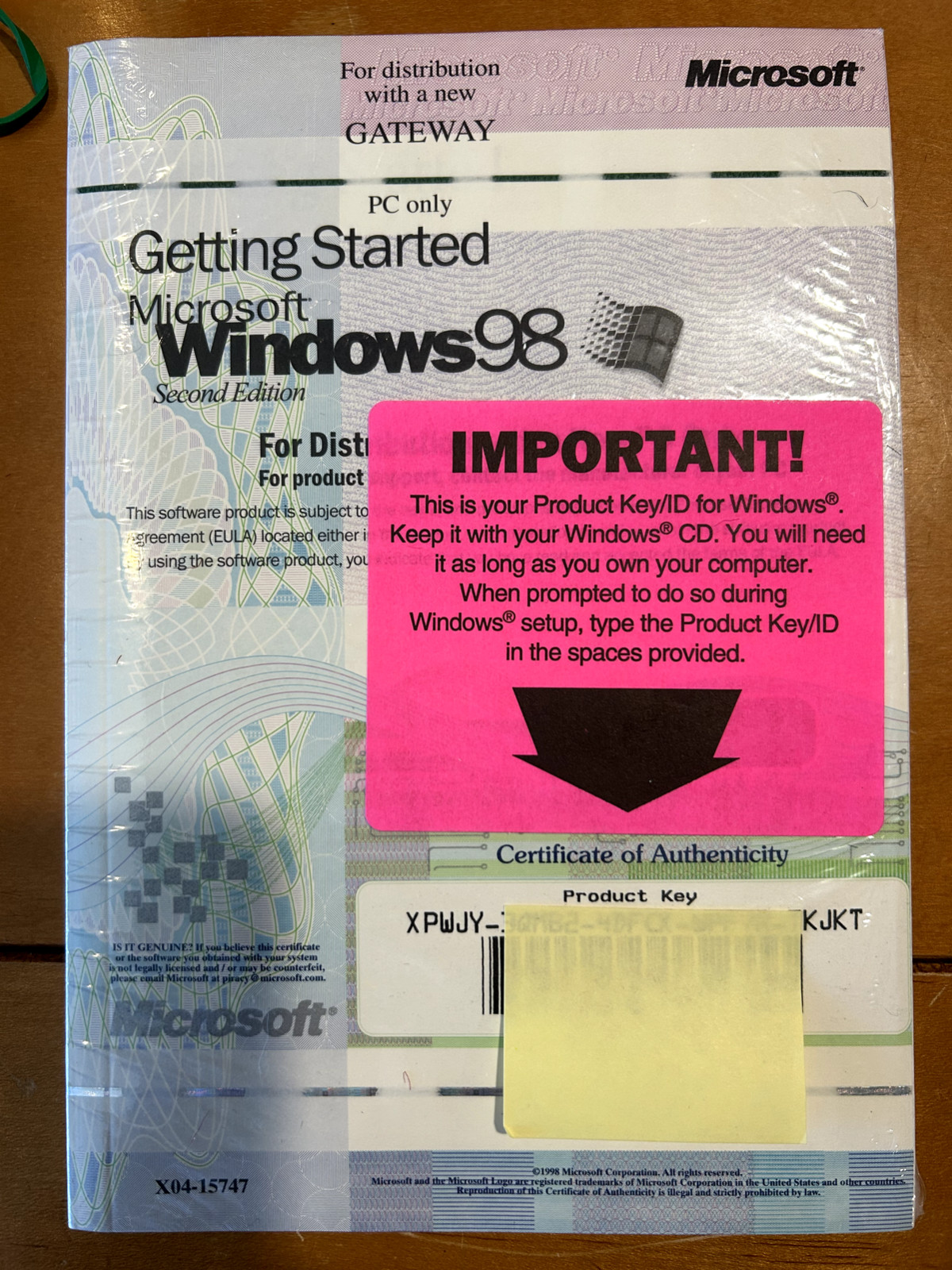 NEW Microsoft Windows 98 2nd Edition getting started/PC only