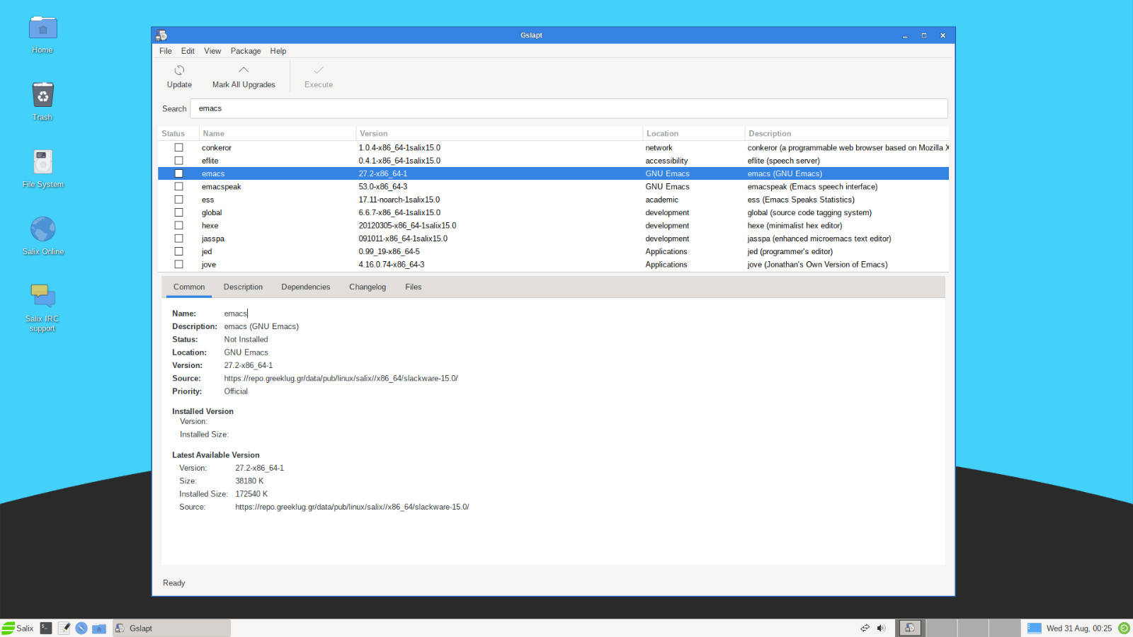 Salix Linux 15.0 – DVD or USB Flash Drive