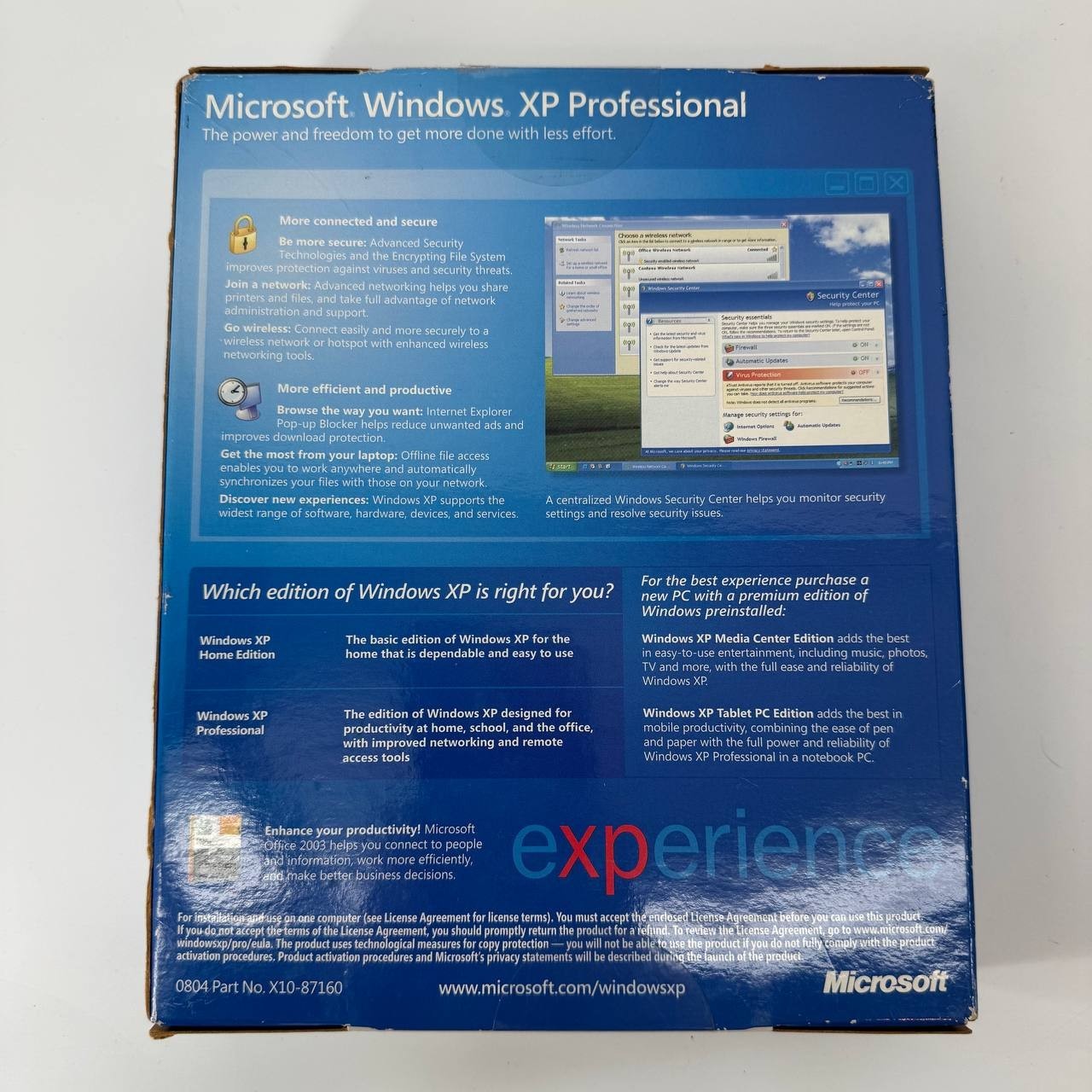 Microsoft Windows XP Professional w/SP2 Full English Version WIN PRO Sealed Read