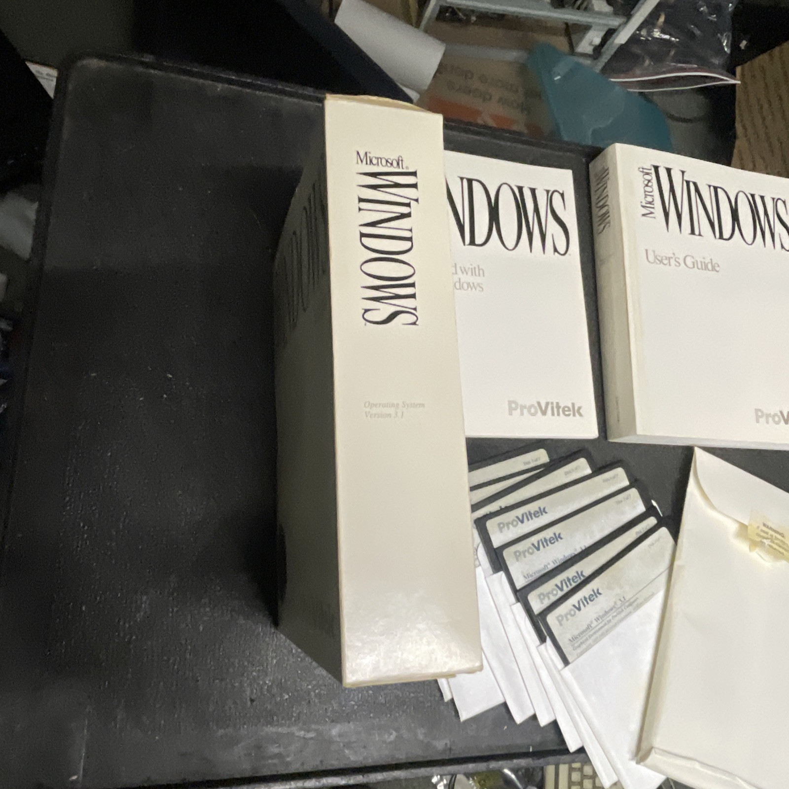 Microsoft Windows 3.1 Operating System 5.25″ Floppy Diskettes Big Box ProVitek