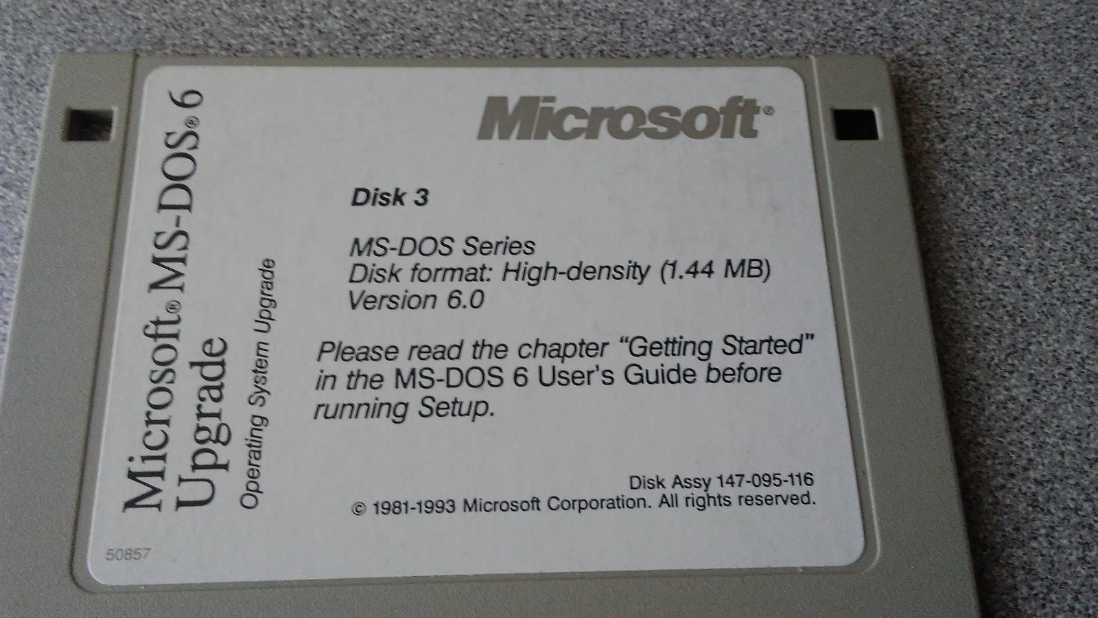 Microsoft MS-DOS 6 Upgrade 3.5″ Floppy Disks