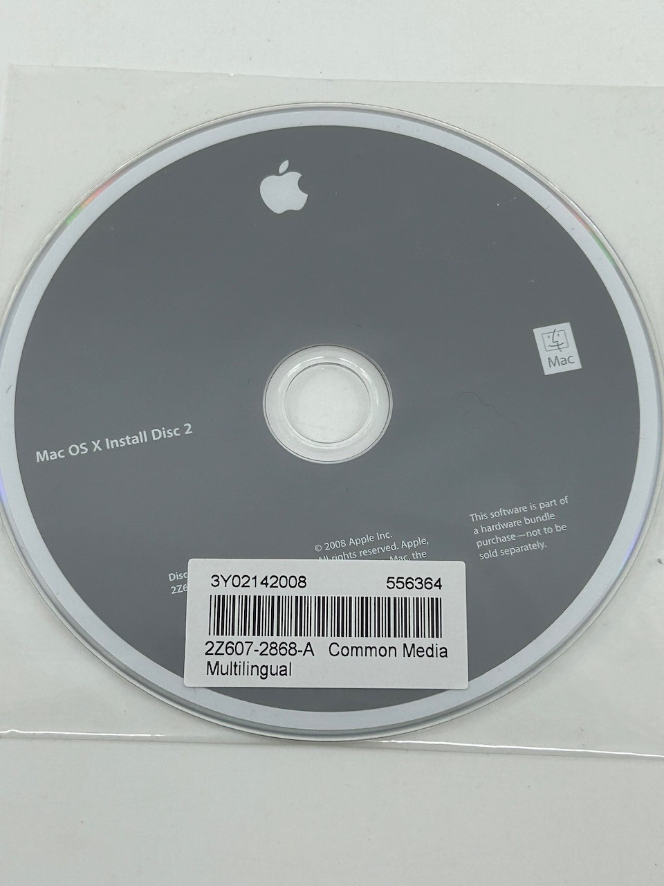 Apple MacBook Pro Mac OS X Install Disc 1 & 2 Version 10.5.2 + Apple Stickers