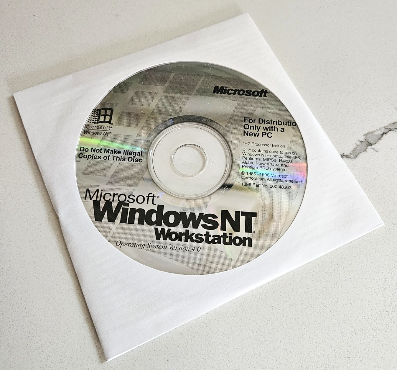 Microsoft Windows NT Workstation 4.0 w/ Product ID ~ NEW ~ CD-ROM OEM Software