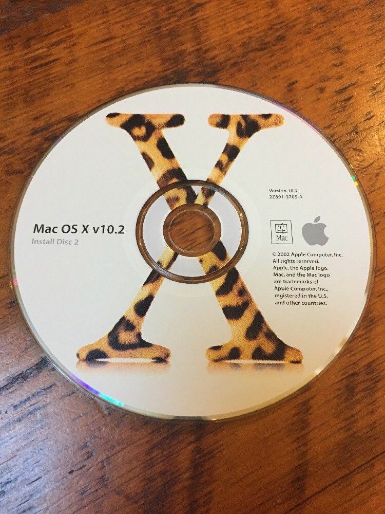 Mac OS X 10 v10.2 Jaguar Macintosh Upgrade Install Software Discs CDs 2002
