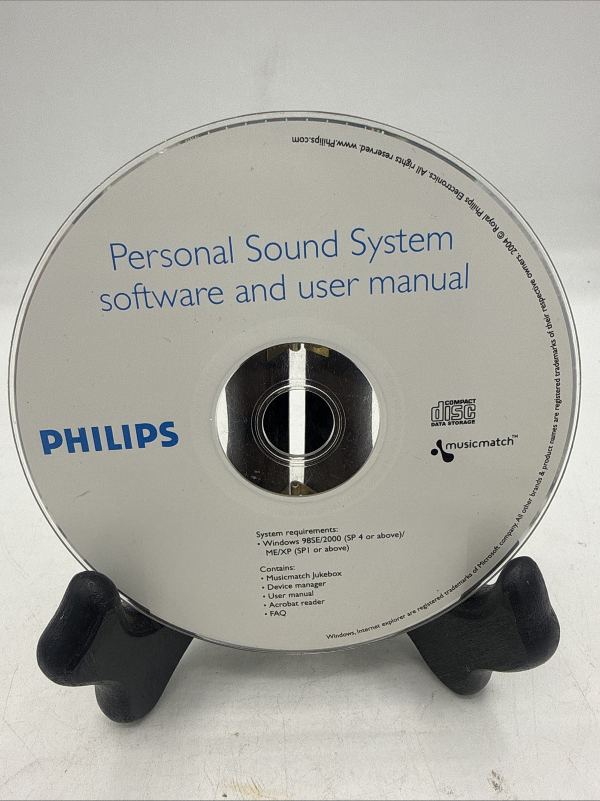 Philips Personal Sound System Software & User Manual Windows 98SE/2000 Disc Only