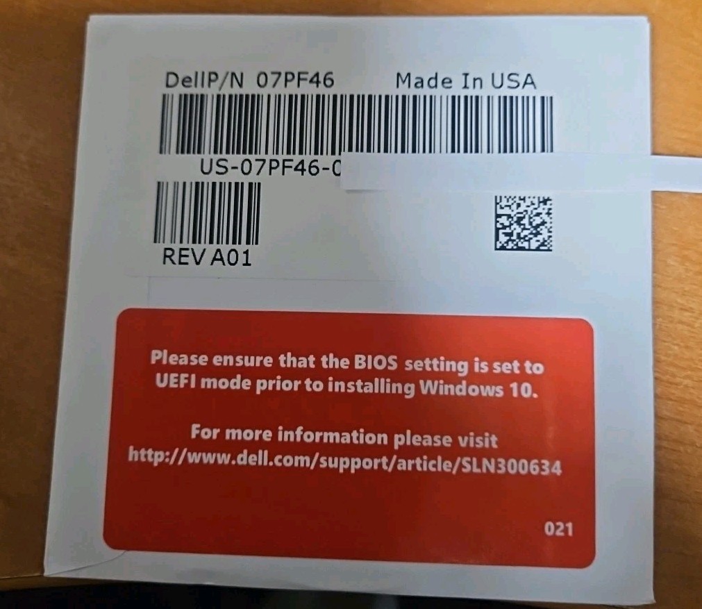 Dell Windows 10 Professional 64-Bit Reinstallation DVD Disc Win 10 Pro Laptop