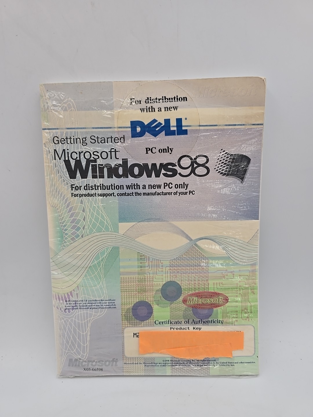 Vintage Microsoft Windows 98 getting started Book/Manual Product Key NO CD, Read