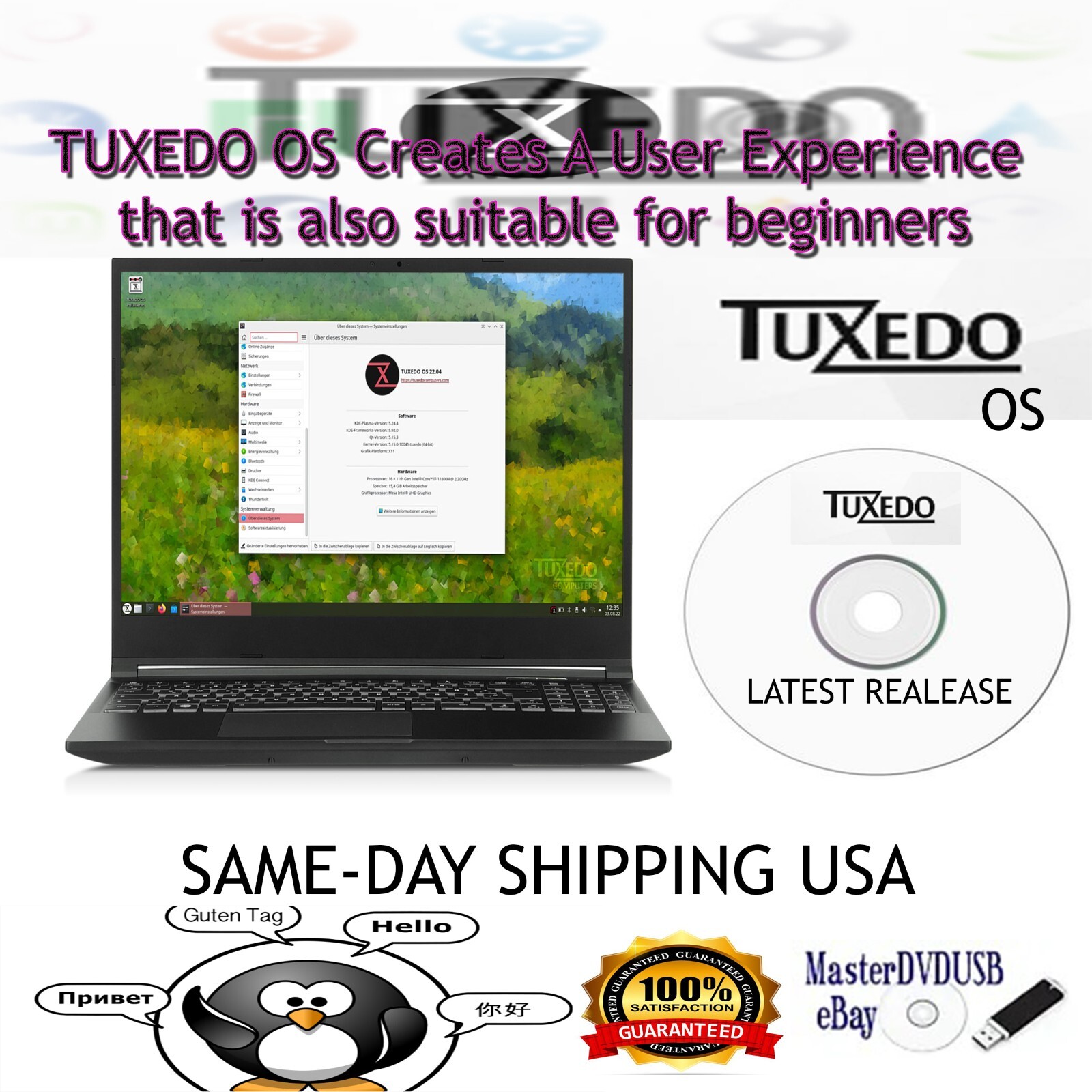 Tuxedo OS Installer and Live DVD – Perfect for Beginners, Powerful for AMD64 CPU