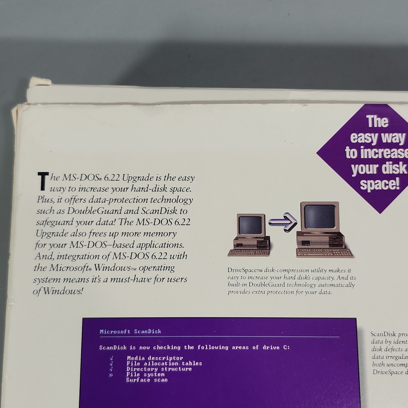 Microsoft MS DOS 6 and 6.22 Upgrade VTG Operating System Software 3.5 Disks Plus