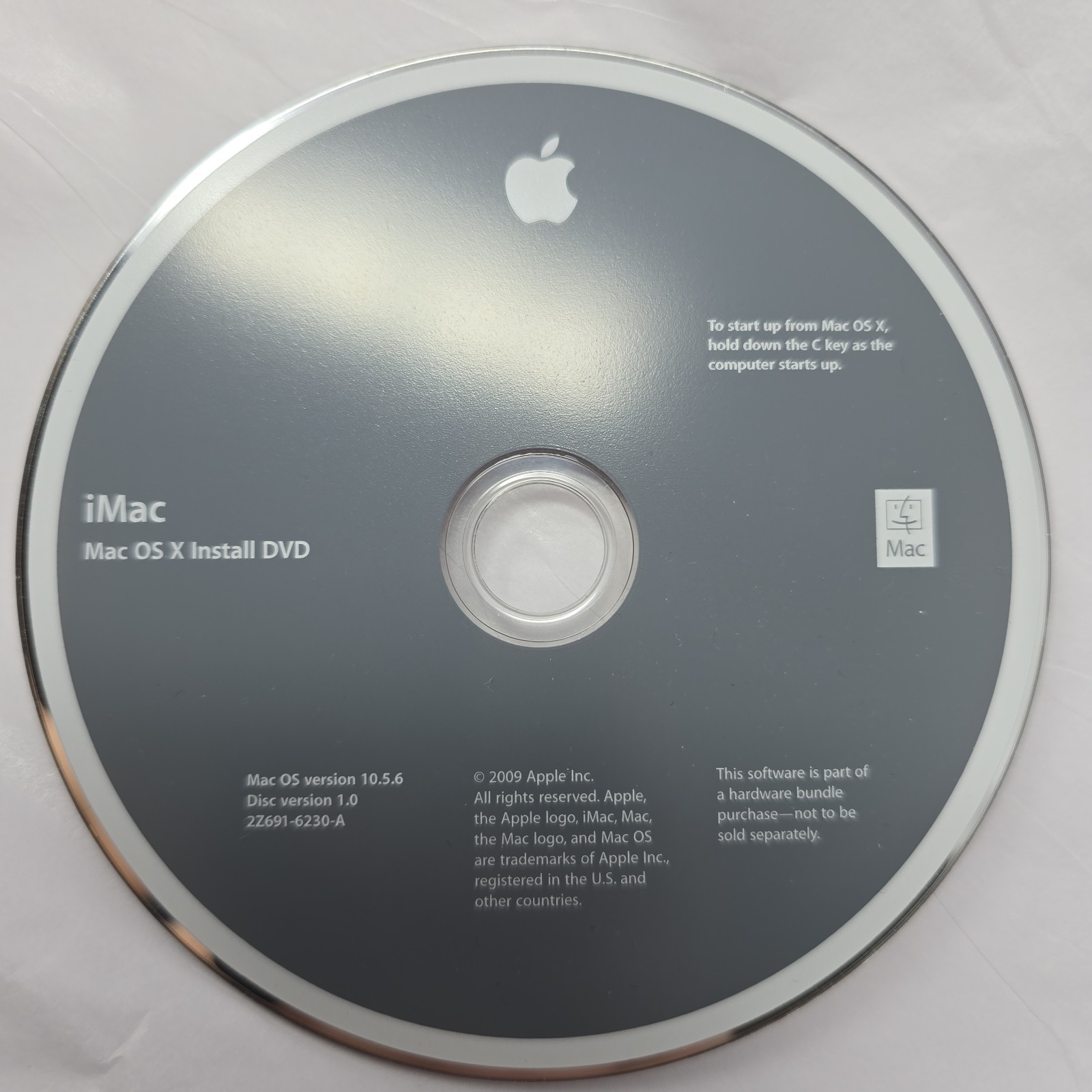 Apple MacBook Mac OS X 10.5.6 Install DVD English 2Z691-6230-A