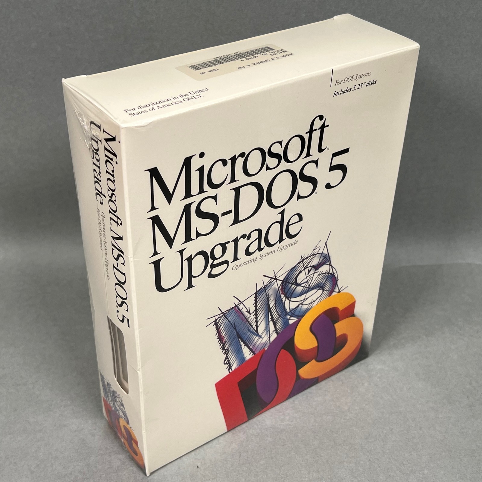 SEALED Vintage Microsoft MS-Dos 5 Upgrade PC Software Includes 5.25″ Disks NEW