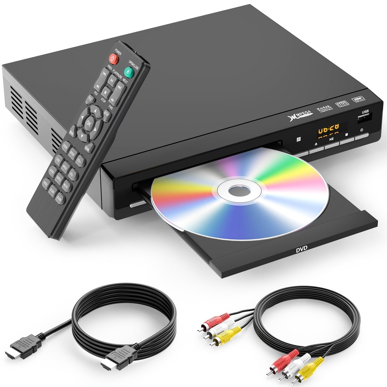 DVD Players for TV with HDMI,Plays All Regions and Formats,CD Player for Home…