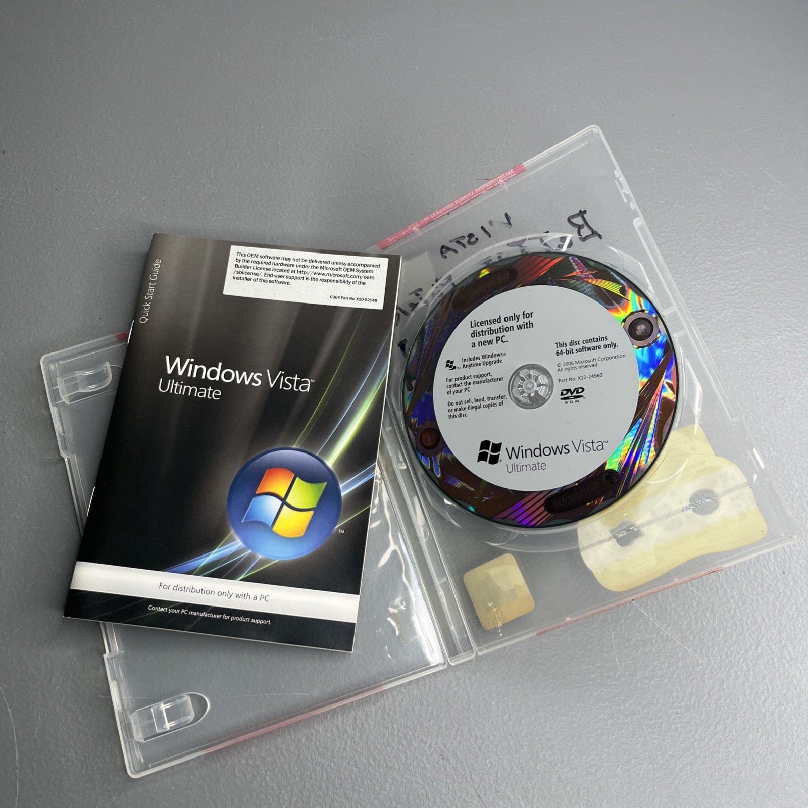 Microsoft Windows Vista Ultimate Full OEM 64 Bit DVD w/ Product Key
