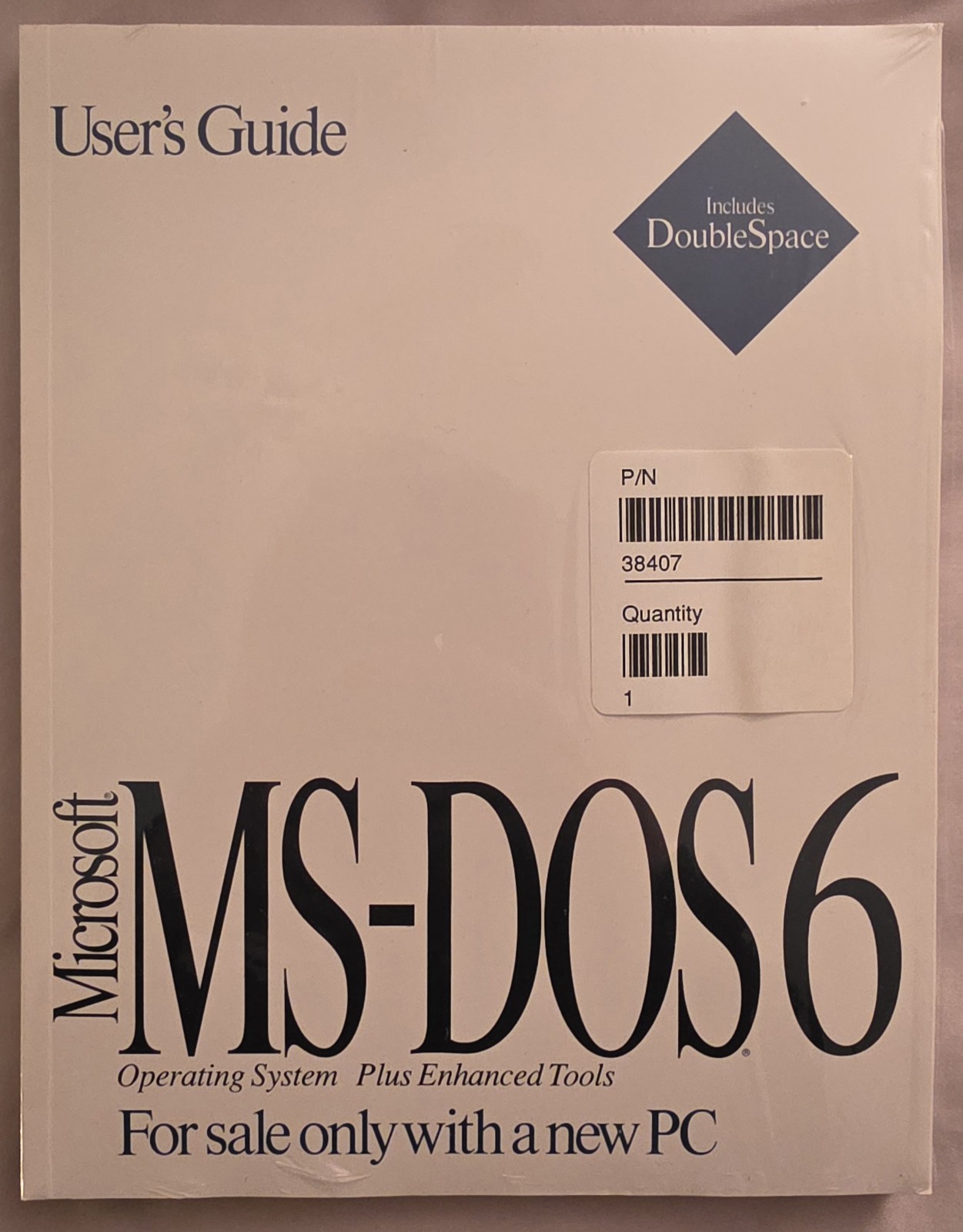 Vintage Microsoft MS-DOS 6 User’s Guide Operating System Manual SEALED New COA
