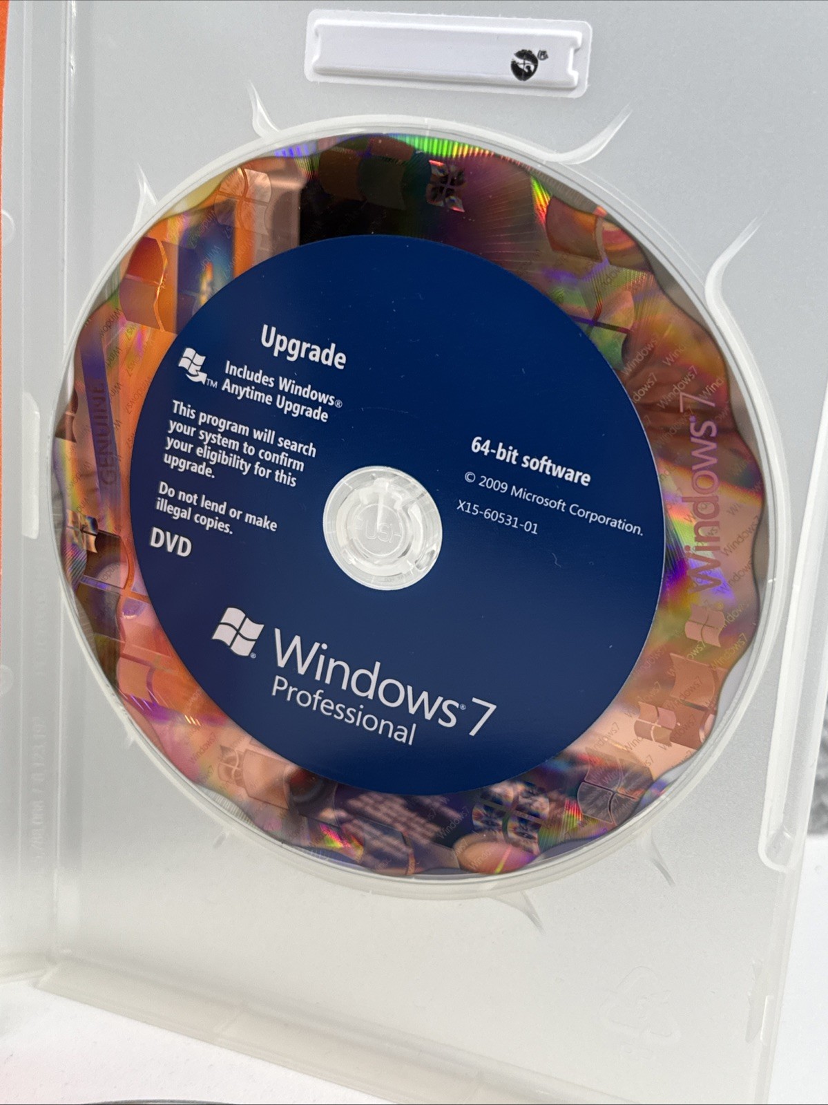 Microsoft Windows 7 Professional Upgrade 32 Bit and 64 Bit DVD MS WIN PRO=RETAIL