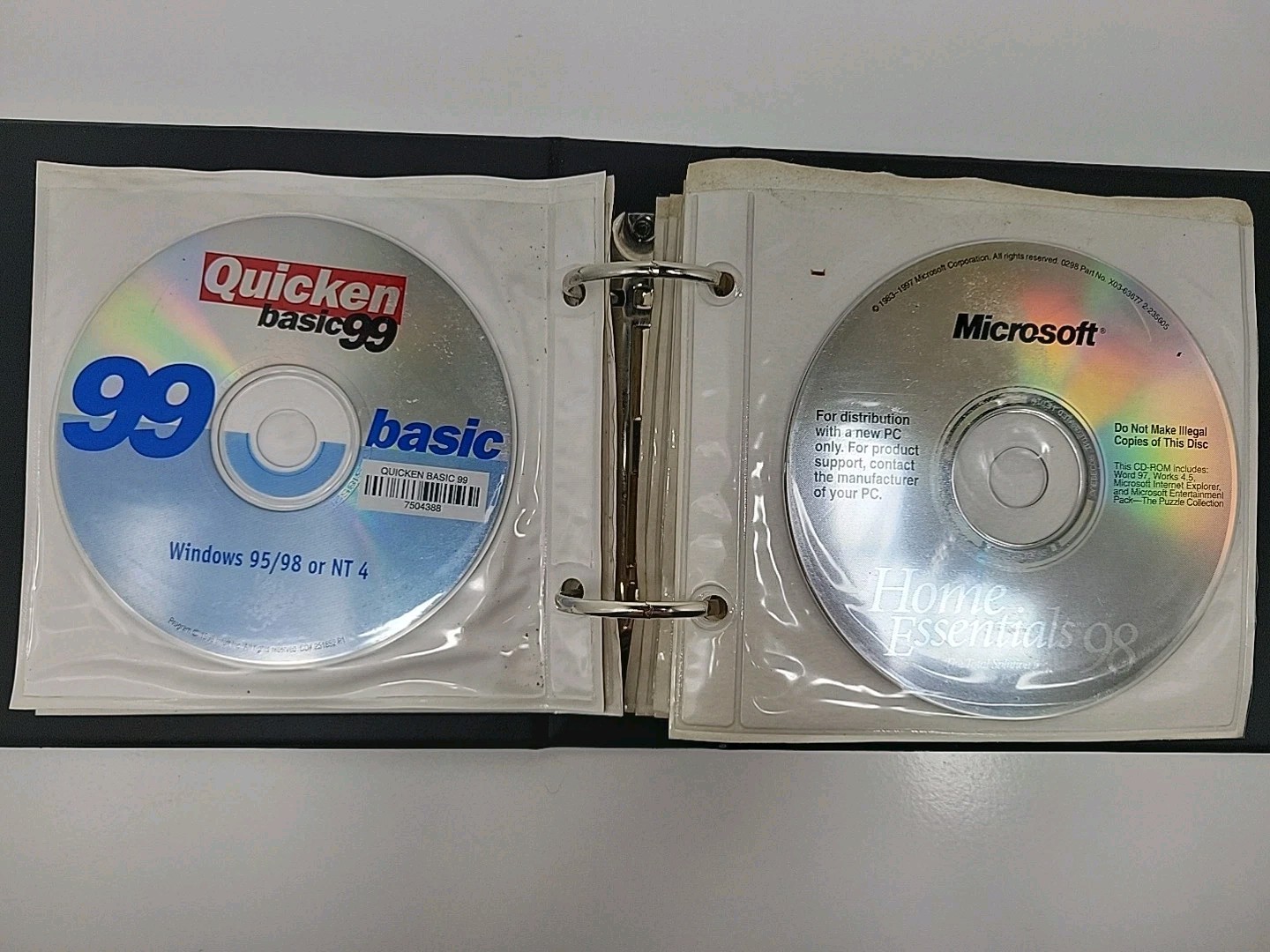 Windows 98 Software Cds Audigy Quicken Money 98 Pinnacle Encarta More No Cd Keys