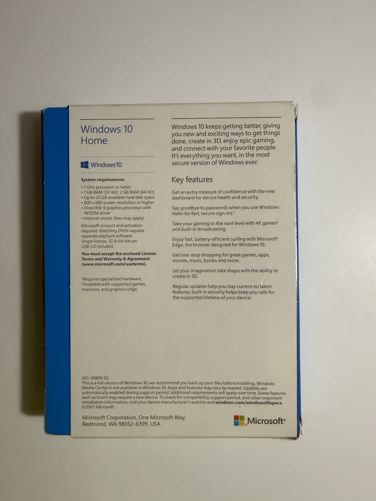 Microsoft Windows 10 Home USB Flash Drive