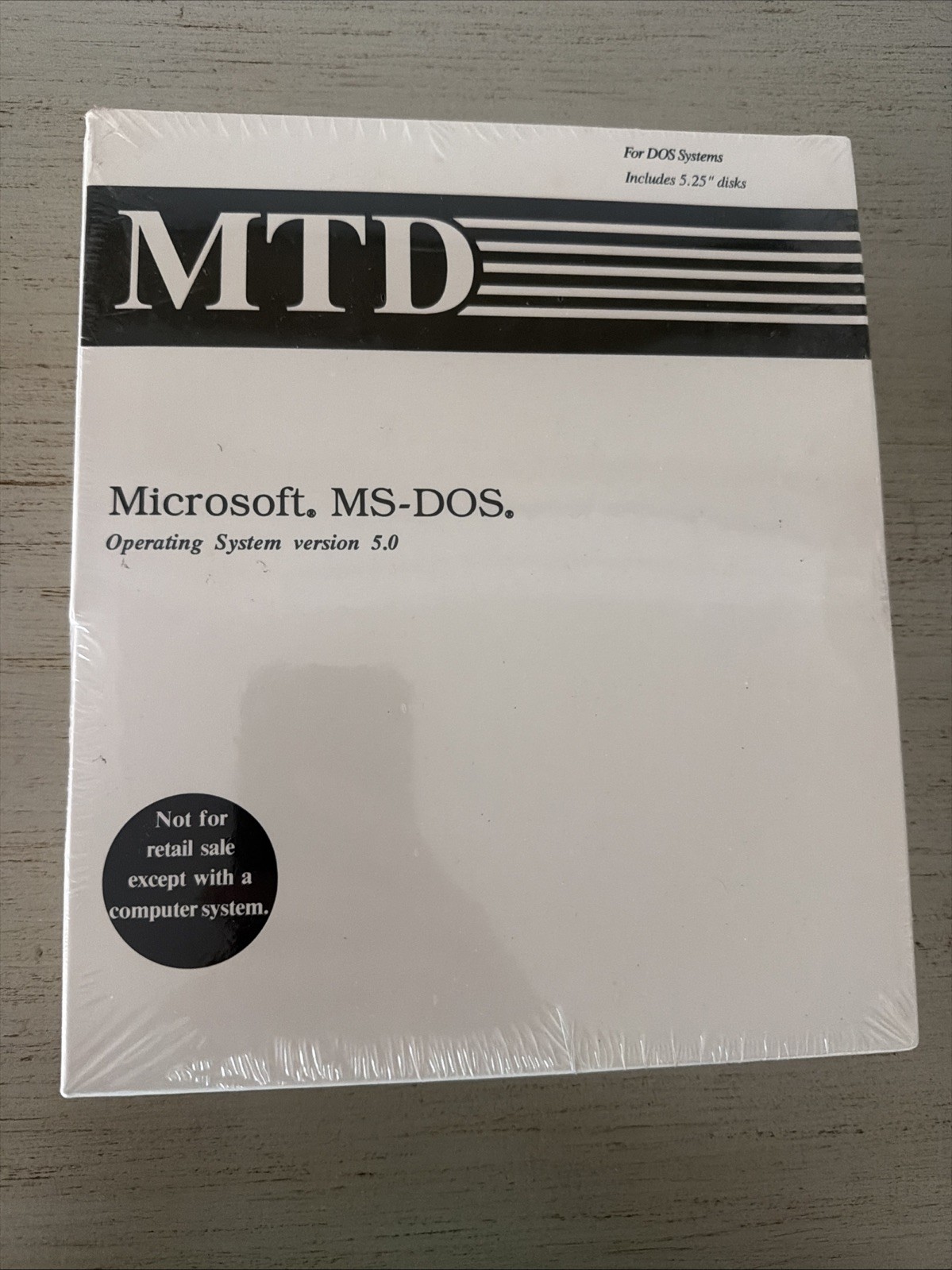 Vintage Microsoft MS-DOS Operating System Ver 5 on 5.25 Disks SEALED MTD