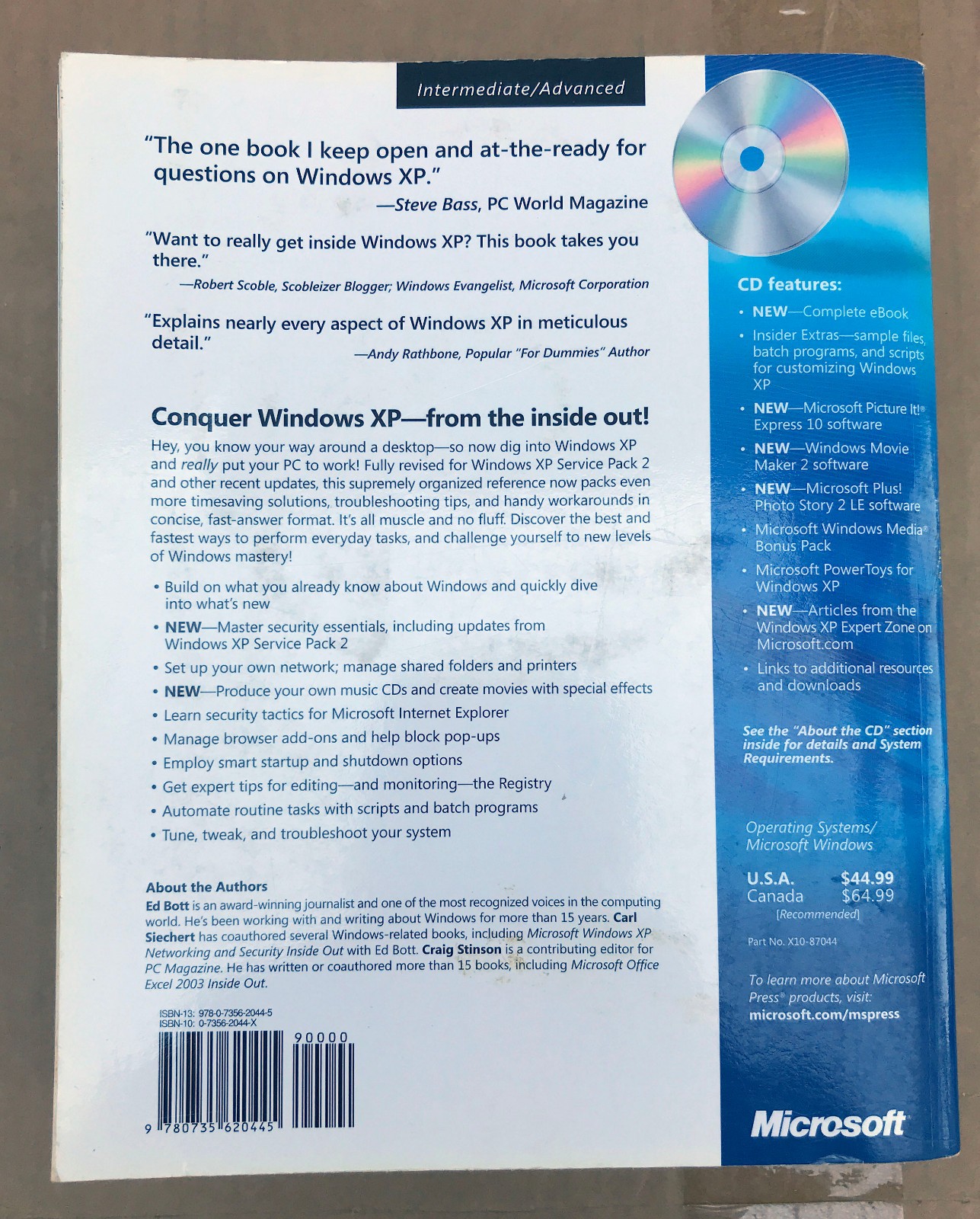 Microsoft® Windows XP Inside Out Sec Edition 2005 w/ CD-ROM