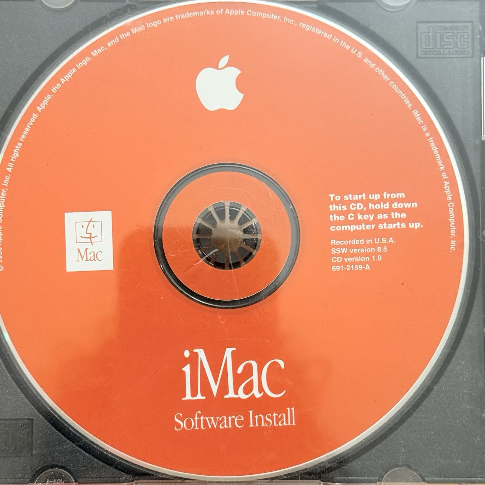 Macintosh iMac 1998 Software Restore Install OS 8.5 Reboot CD-ROM Disc CD