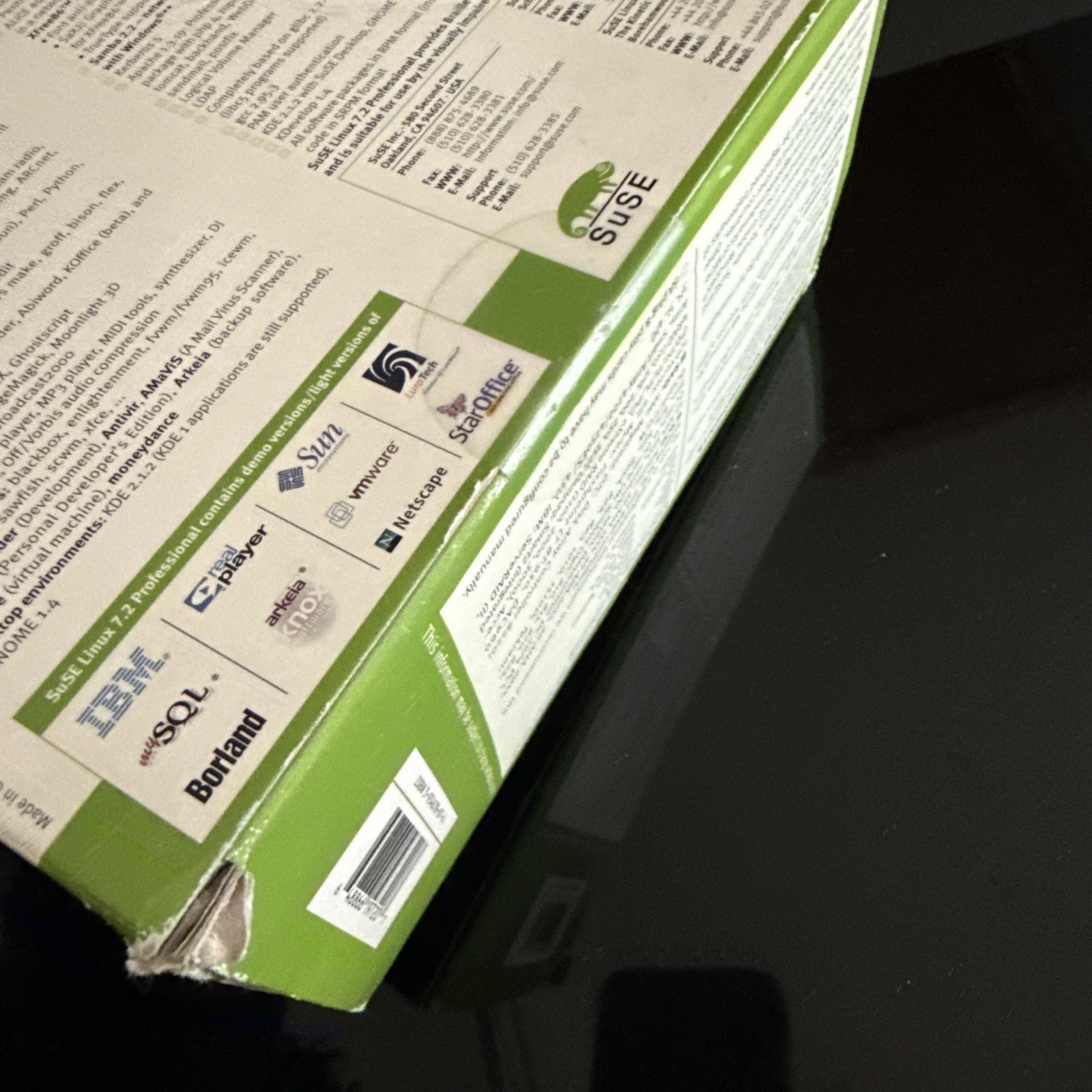 NEW FACTORY SEALED SuSE Linux 7.2 Professional 8 Disc CD Rom – Big Box / 8 Disc