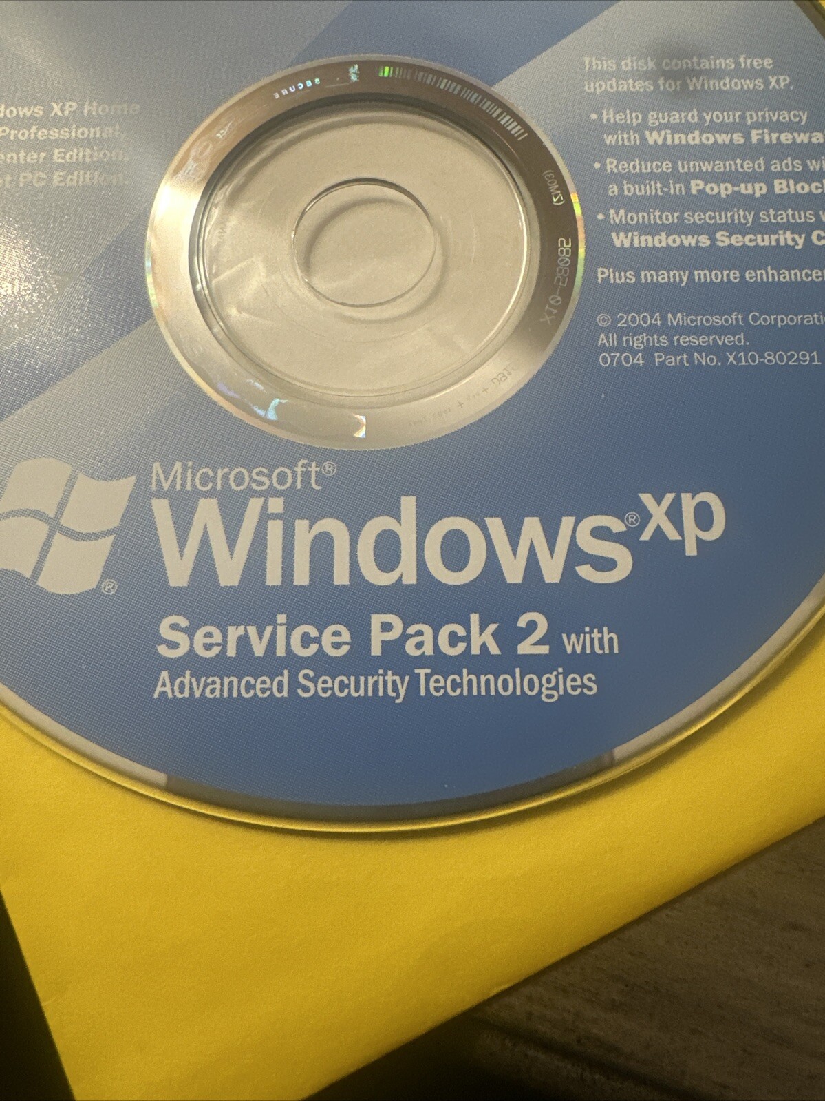 Microsoft Windows XP Service Pack 2 SP2 CD No Key Disc Only OEM Genuine