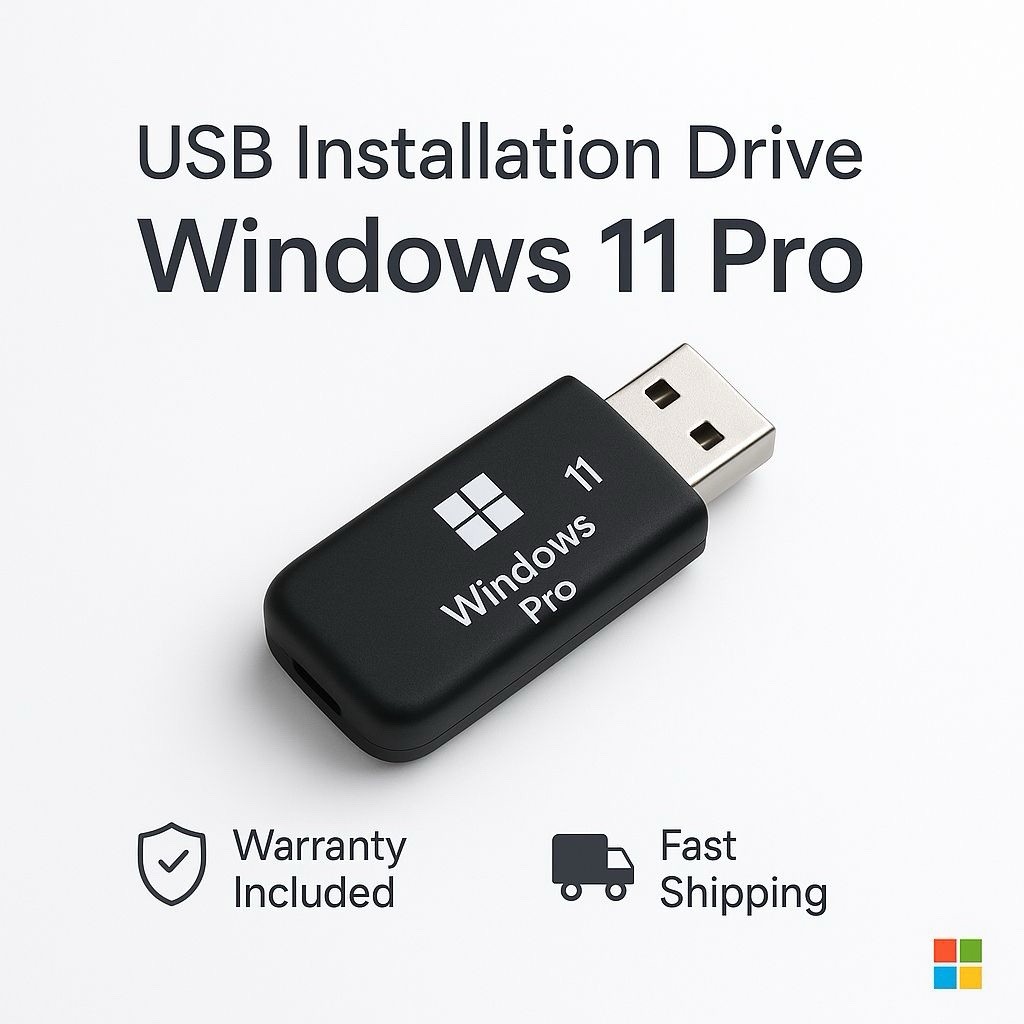 Microsoft Windows 10 or 11 (Home/Pro) x64 Retail Bootable USB stick