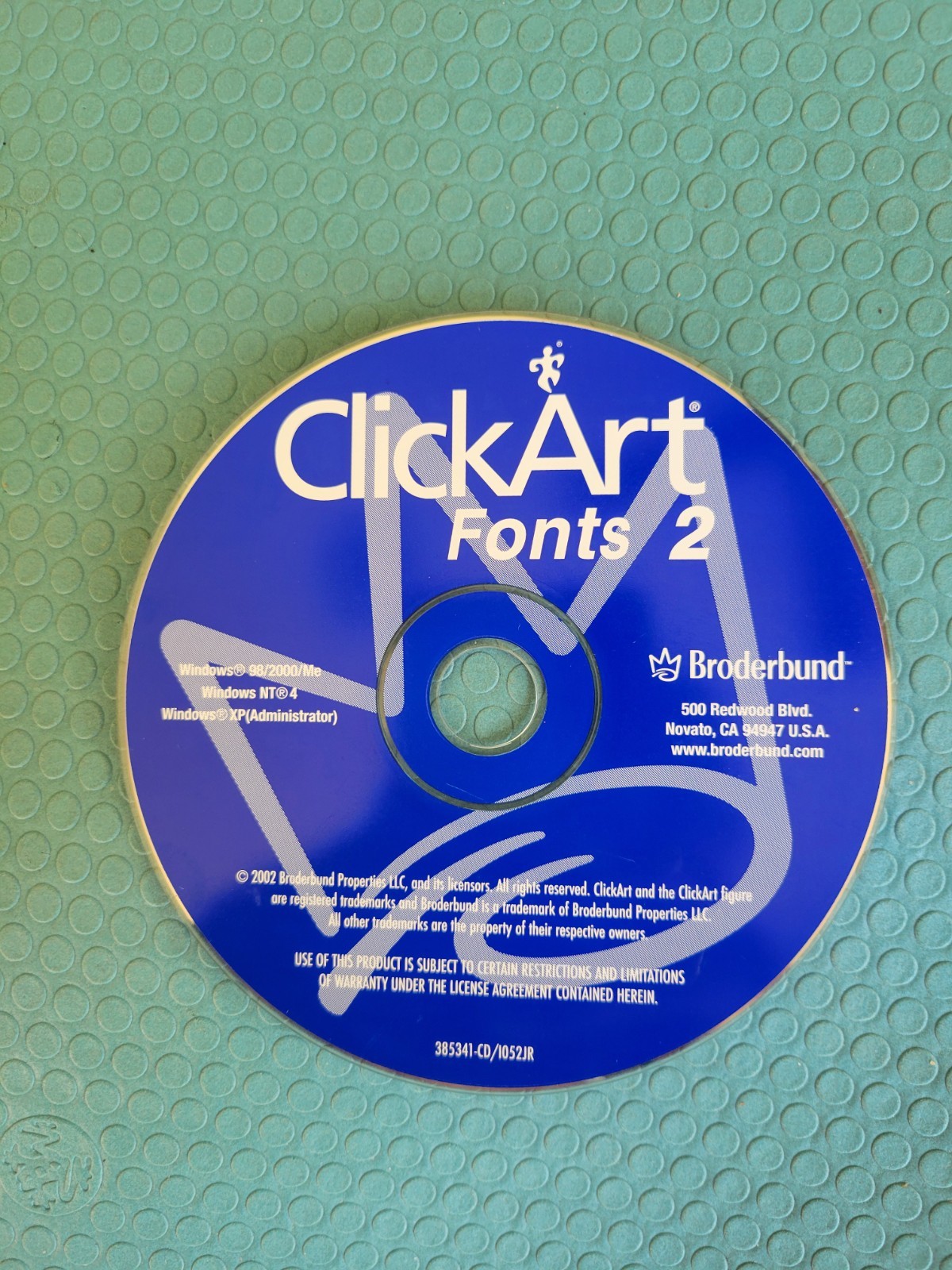 ClickArt Fonts 2 Computer Cd 2002 No Cd Case Pre-owned