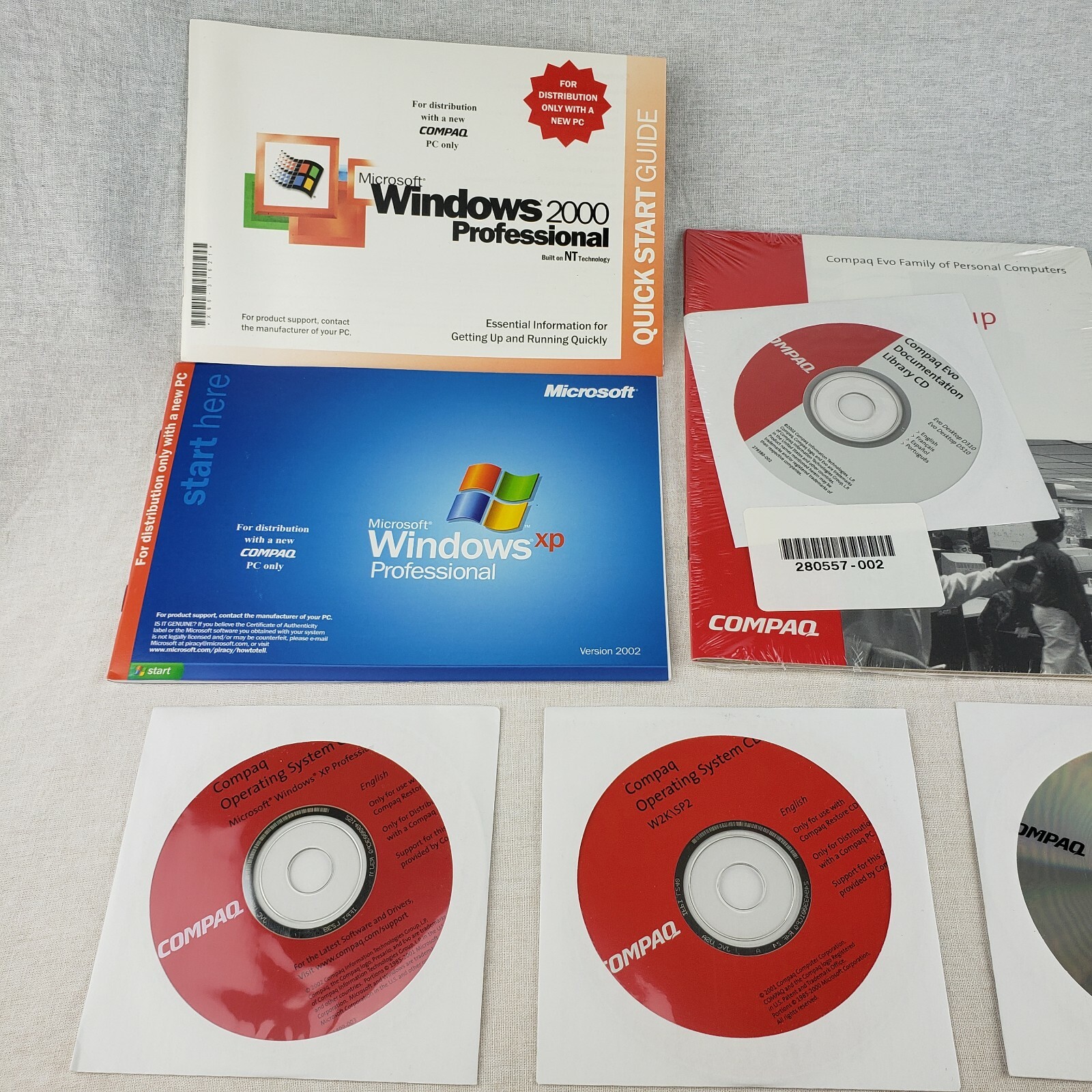 Microsoft Windows XP 2002 2000 Software Discs BUNDLE LOT Compaq PC – NEW Sealed