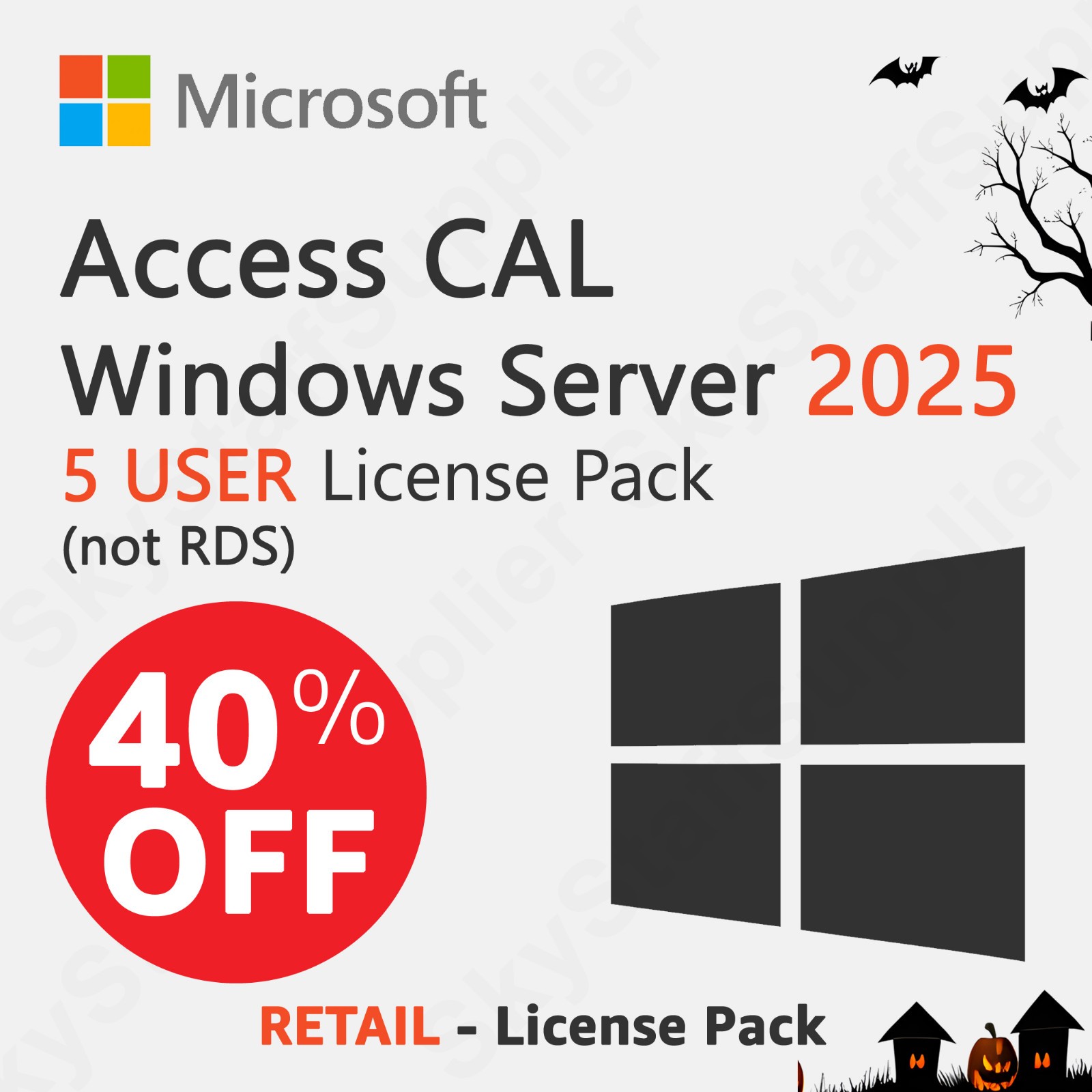 Microsoft Windows Server 2025 – 5 USERS ACCESS CALs [not RDS] RETAIL PACK NEW