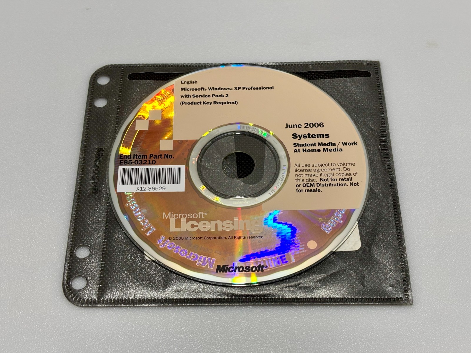 Microsoft Windows XP Professional x64 Student Media CD Service Pack 2