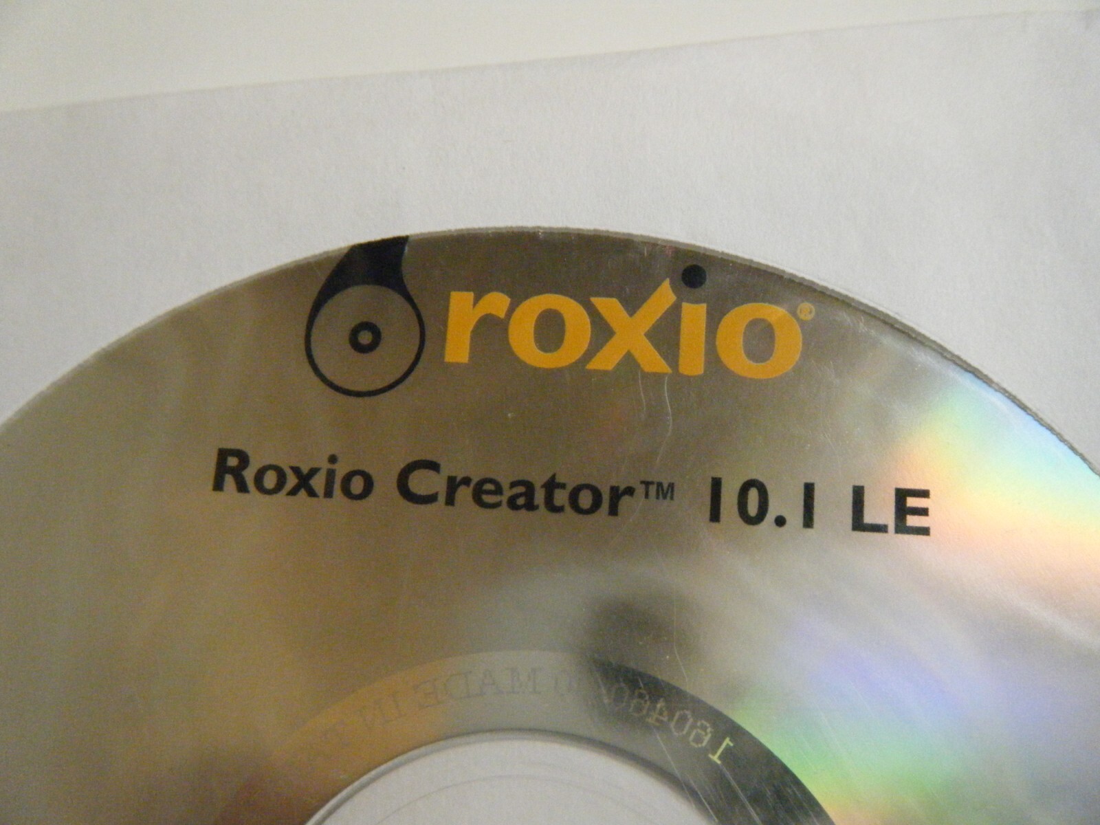 New Roxio Creator 10.1 LE CD. Software for video editing on older systems