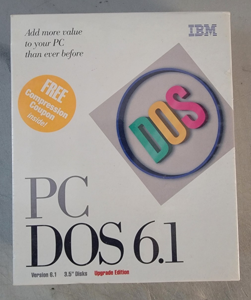 IBM PC DOS 6.1 Upgrade Edition 3.5 floppy disks ~ 1993 – NIB~ Retail Version!
