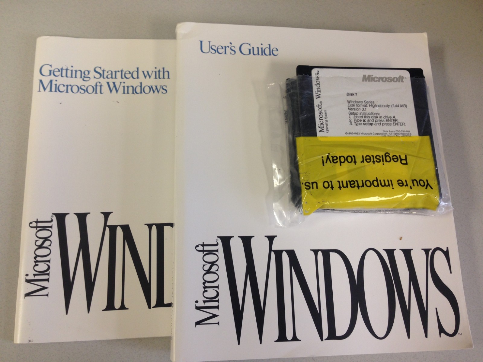 Genuine Microsoft Windows 3,1 Users Guide 6 Diskette 3 1/2″ Media Ver.