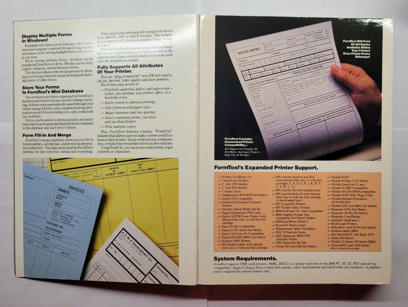 Formtool 1989 IBM PC Software 5 1/4″ Diskettes And Instruction Manuals