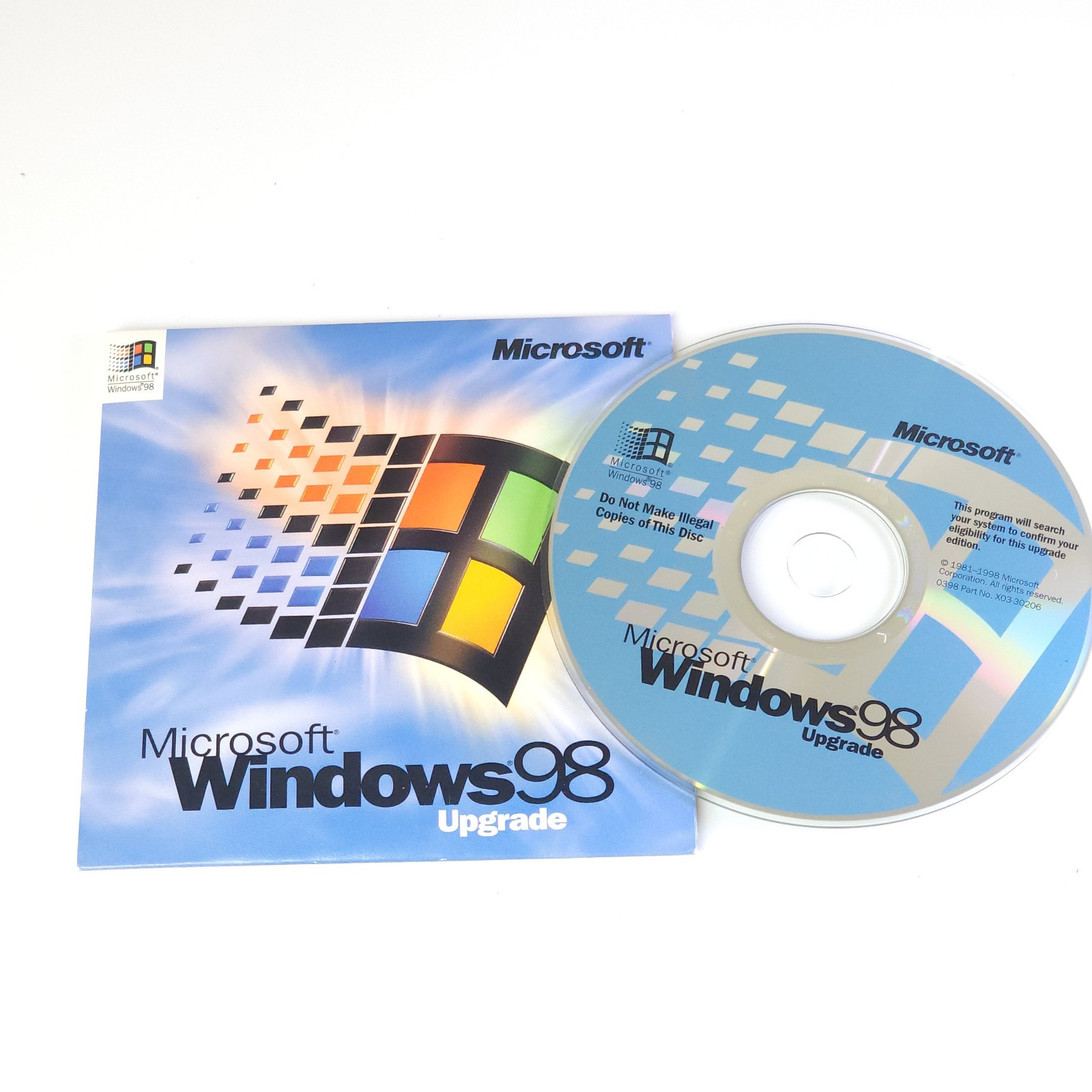 Microsoft Windows 98 Upgrade For Windows Users CD-ROM USED