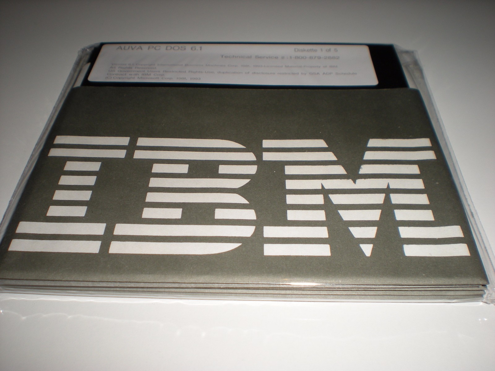 IBM PC-Dos 6.1 on 5.25″ HD disks. New. Disks only. Genuine. Similar to MS-Dos.