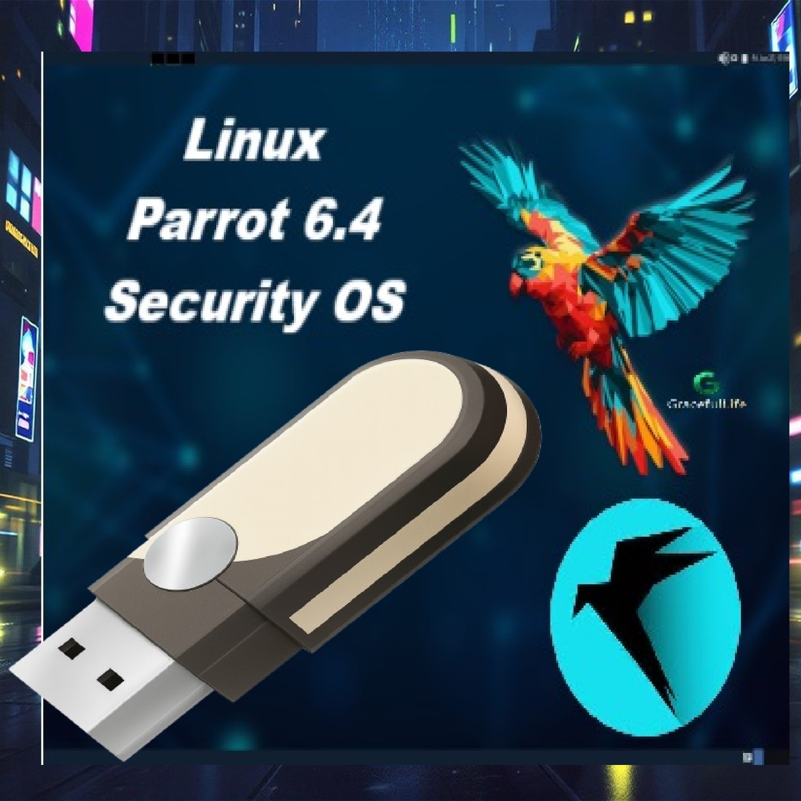Parrot 6.4 Security OS Linux 64Bit Live Bootable Penetration 07-07-2025 edition