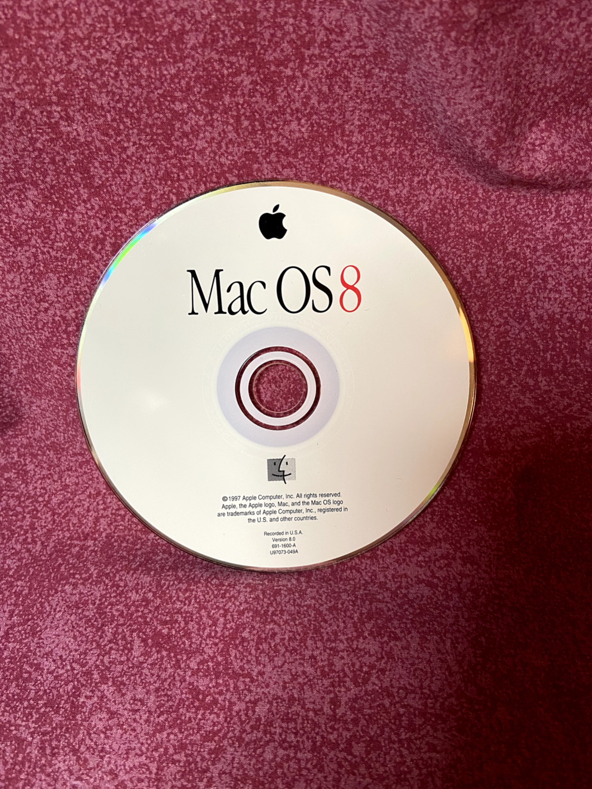 Apple Mac OS8 Install Disc Version 8.0 Recorded in the U.S. 1997