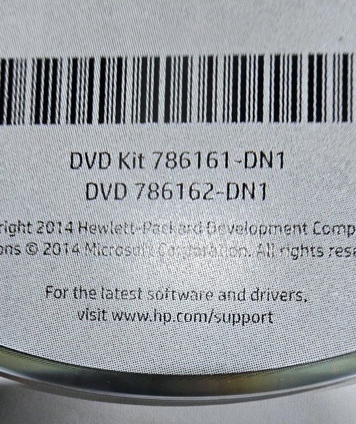HP Operating System DVD Windows 8.1 Pro SP1 64-bit DVDKIT 786161-DN1 No PROD KEY