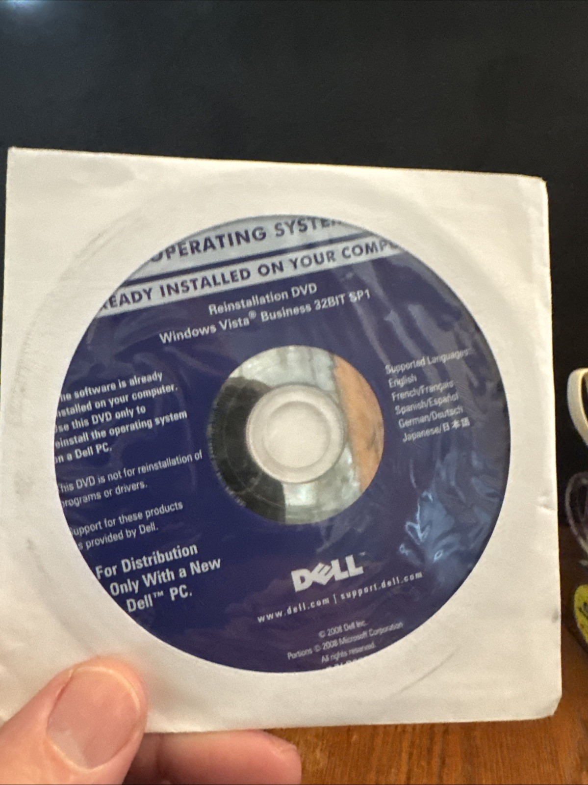 Dell System Reinstallation DVD Windows Vista Home Basic 32Bit SP1 SEALED FAST SH