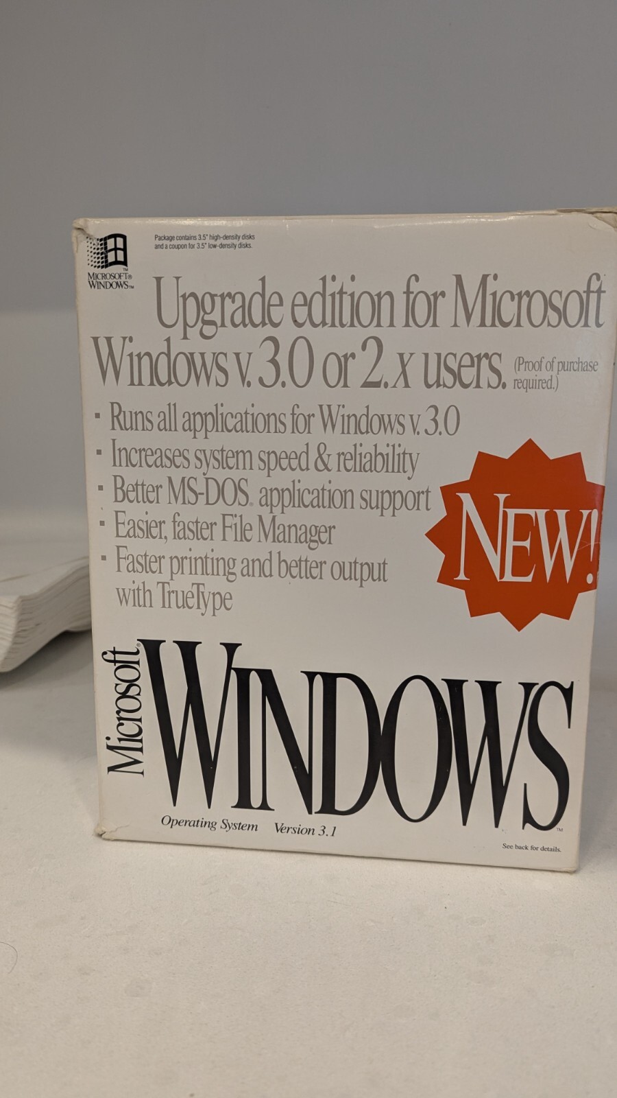 Microsoft Windows 3.1 complete, 3.5” Disks and all manuals