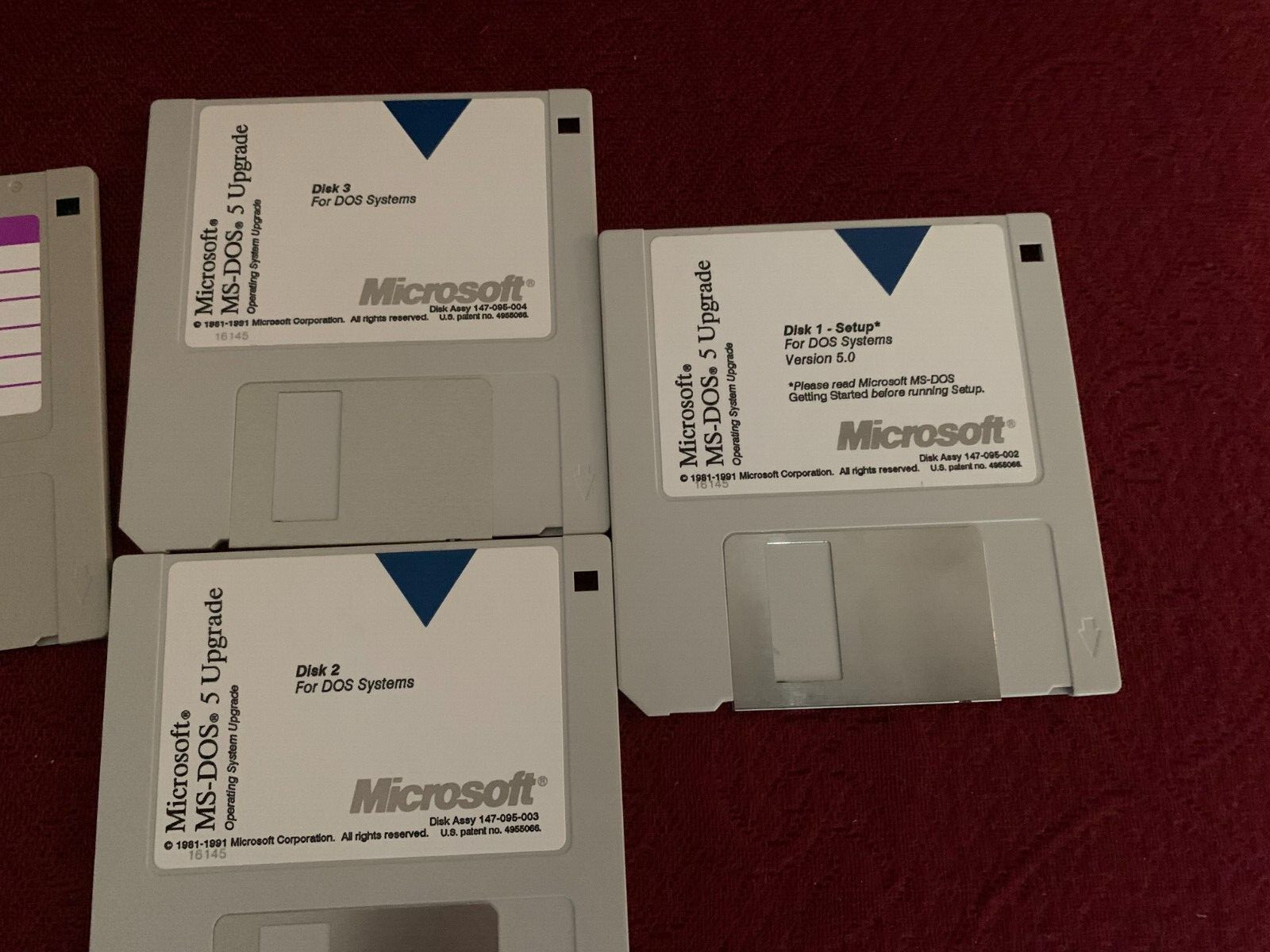 Microsoft MS-DOS 5.0 OS Upgr + 6 of 5.25 Floppies & 3 of 3.5 Floppies COMPLETE