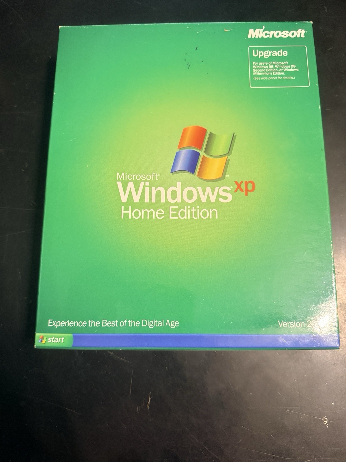 Microsoft Windows XP Home Edition Upgrade Retail Package 2002 New Open Box VTG