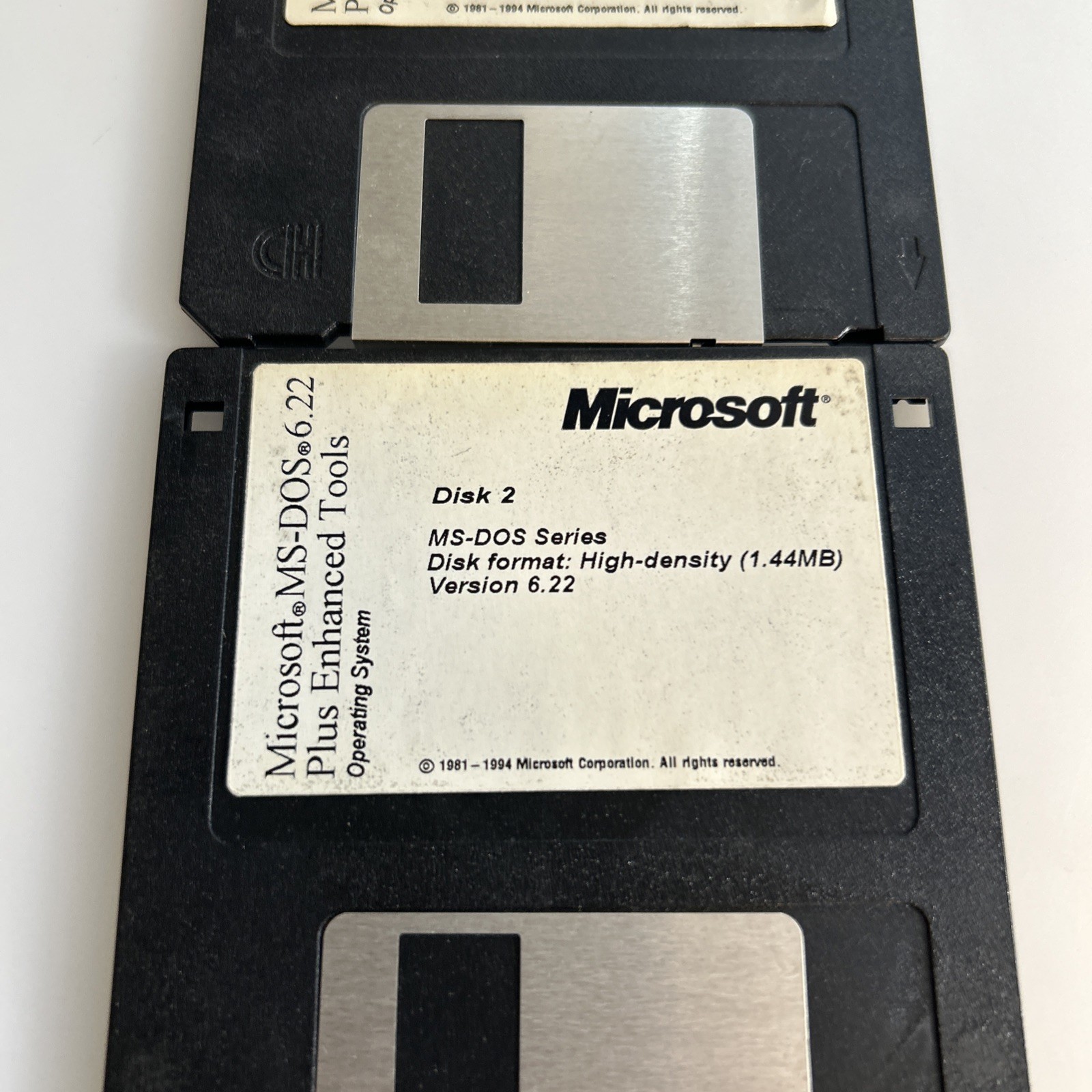 Microsoft MS-DOS Plus Enhanced Tools 3.5” Floppy Disks 1-3 Untested abbs