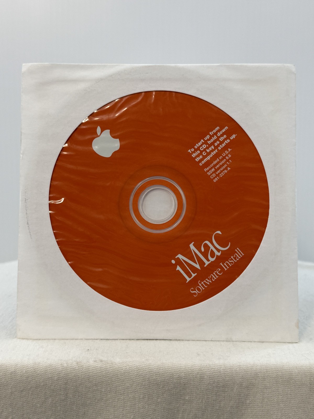Rare Orange Apple iMac G3 Software Install CD 691-2376-A Mac OS 8.6 1999 Tested