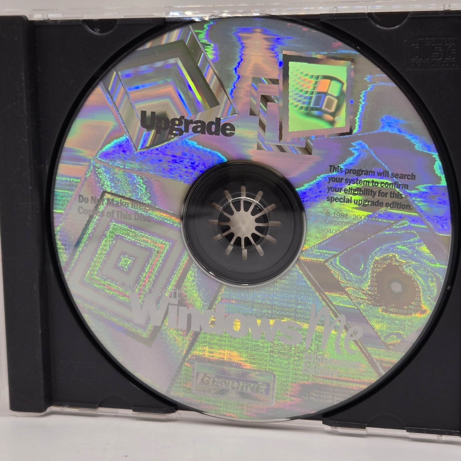 Microsoft Windows ME Millennium Edition Upgrade CD With Product Key & Disk Case